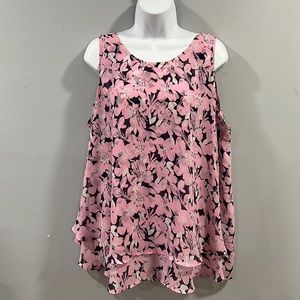 LANE BRYANT floral sleeveless top